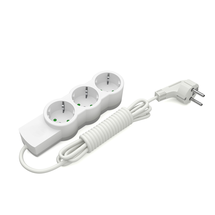 Подовжувач блоковий ELECTRUM 3 розетки 5 м з заземленням (C-ES-1541)